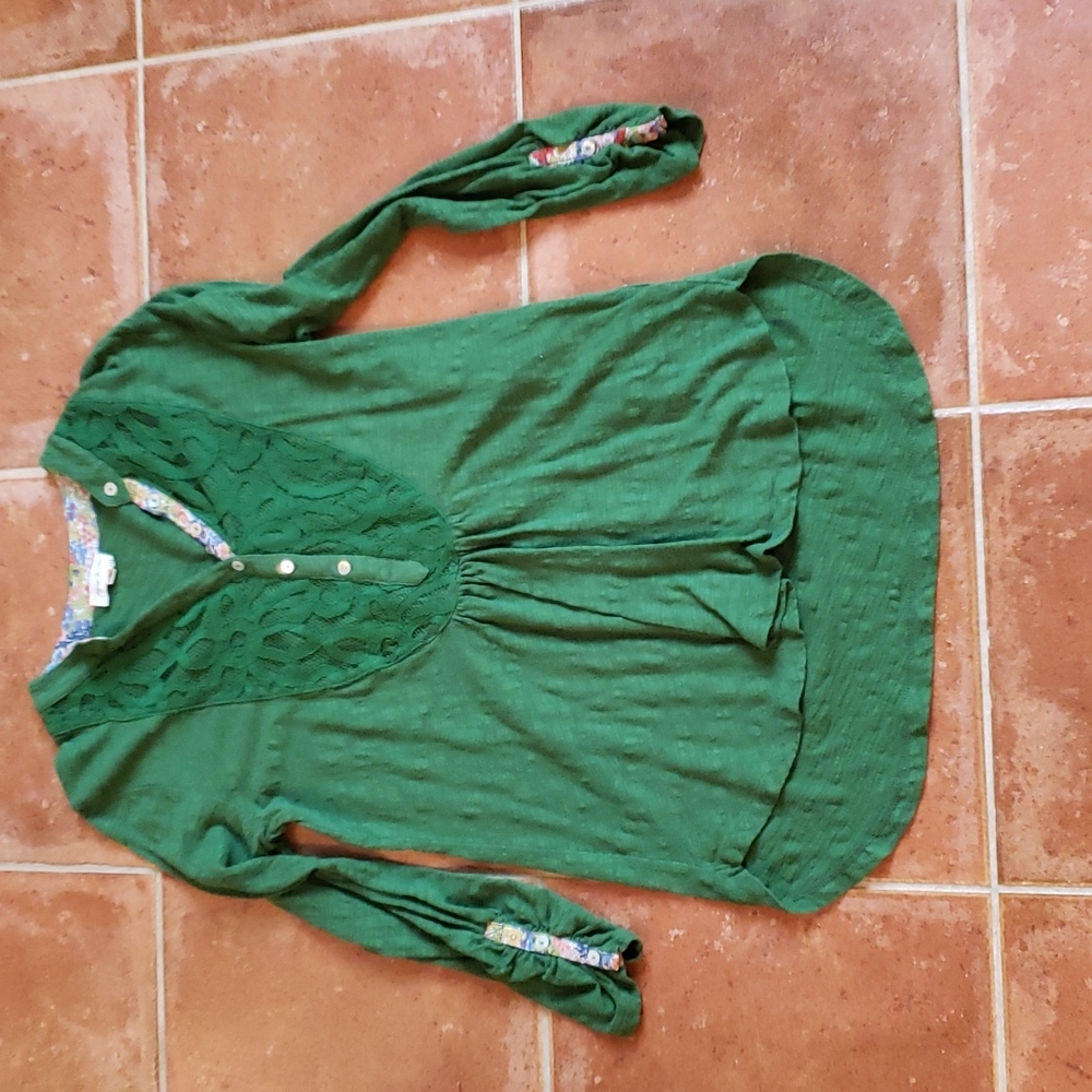 Green Meadow Rue top sold at Anthropologie